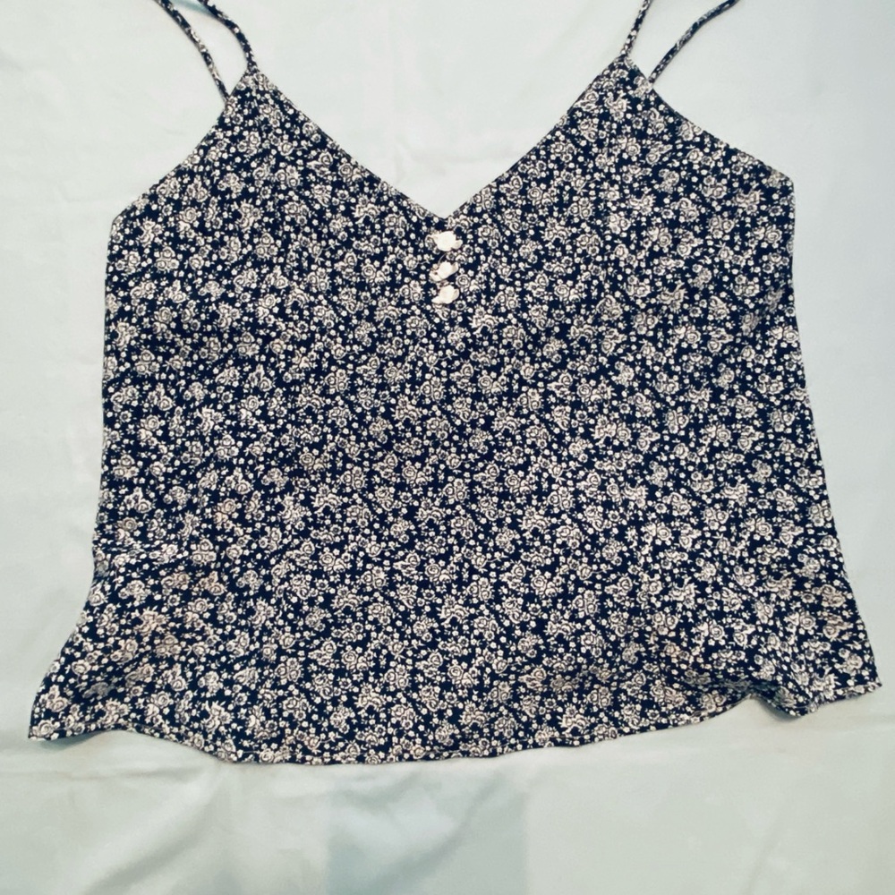 Circa 2000 Navy Floral Print Women's Camisole